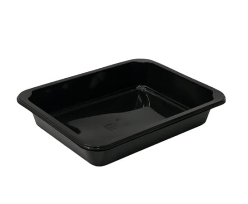Tacki PP do zgrzewu 1 komorowy CZARNY - 227 x 178 x 50 mm - 50 sztuk opakowanie