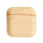 Talerze z liścia palmowego "pure" czworokąt 18 cm x 18 cm x 1,5 cm 25 sztuk opakowanie