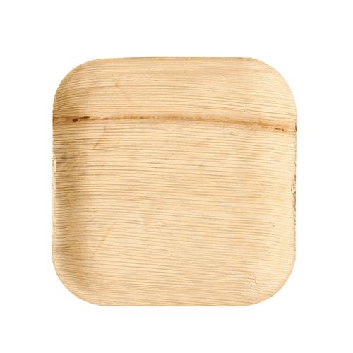 Talerze z liścia palmowego "pure" czworokąt 18 cm x 18 cm x 1,5 cm 25 sztuk opakowanie