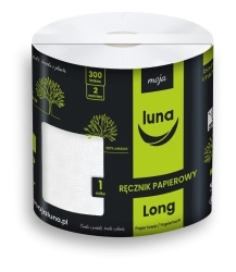 Ręcznik papierowy Luna Long 300 listków celuloza 3 warstwy - 1 rolka