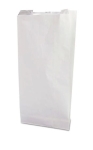 Torebka papierowa fałdowa biała 7,5 x 2,5 x 19 cm - 1000 szt./opak.
