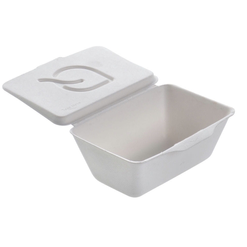 Pojemnik z pulpy trzciny cukrowej 1 komorowy 13,3 x 9 x 5 cm Folia ™One-Piece - 50 szt./opak.