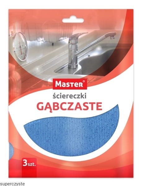 Ścierka gąbczasta wiskoza - 3 szt./opak.