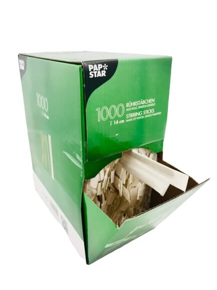 Mieszadełko drewniane dł. 17,8 cm - pakowane pojedynczo - 1000 szt./opak.