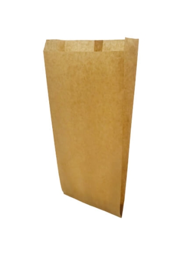 Torebka papierowa fałdowa brązowa 12 x 5 x 27 cm - 1000 szt./opak.