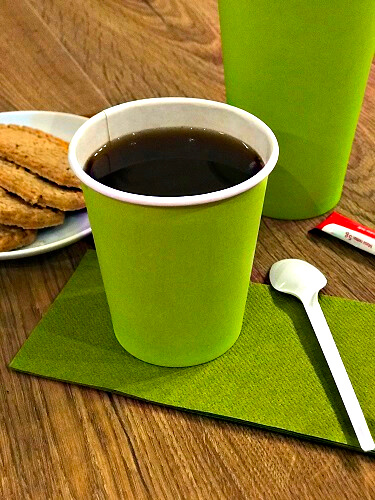 Kubek papierowy na kawę ekologiczny, pojemność 240 ml, kolor kiwi