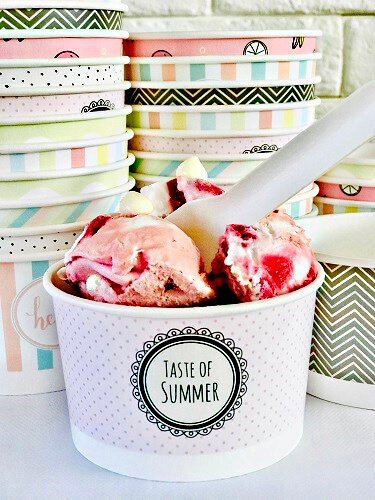 Miska na lody, pojemność 245 ml, średnica 90 mm, wysokość 56 mm, z tektury