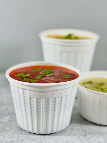Kubek PP na zupę, pojemność 500 ml, średnica 115 mm, kolor biały