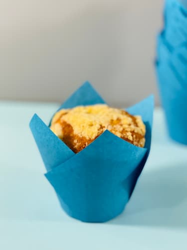 Papilotki tulipany do muffinek niebieskie, odporne na tłuszcz