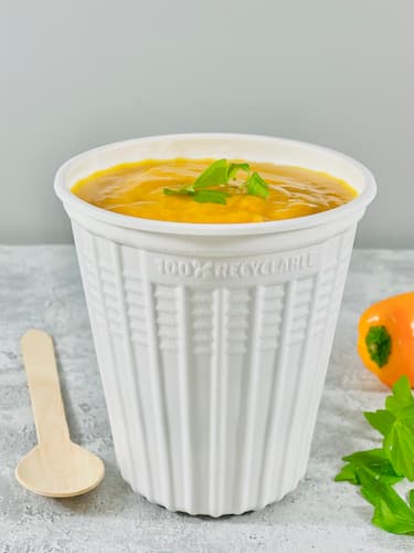Pojemnik na zupę XPP, pojemność 750 ml, średnica 115 mm, AirPac, kolor biały