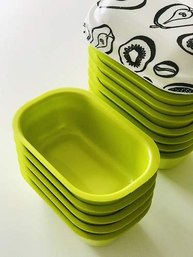 Pojemnik styropianowy na lody z wieczkiem, FUNNYGEL LIME, pojemność 500g, kolor limonkowy