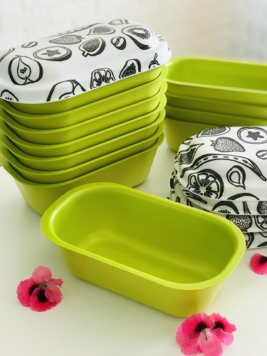 Pojemnik styropianowy na lody z wieczkiem, pojemność 750g, wysokość 35 mm, FunnyGel LIME