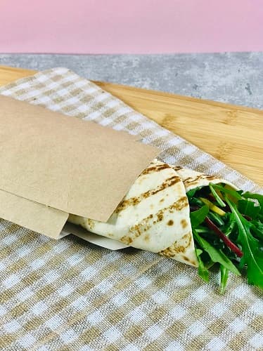 Pudełko tortilla mała, z kartonu, kolor brązowy, opakowanie z perforacją