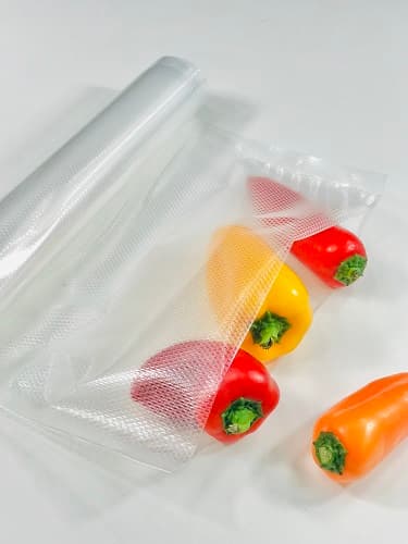 Rękaw moletowany do pakowania próżniowego, 220 mm, do żywności, nawój 6 mb