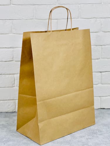 Torba papierowa brązowa z uchwytem skręcanym