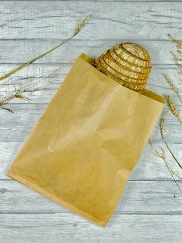 Torebka papierowa płaska, kolor brązowy kraft, ekologiczna i biodegradowalna